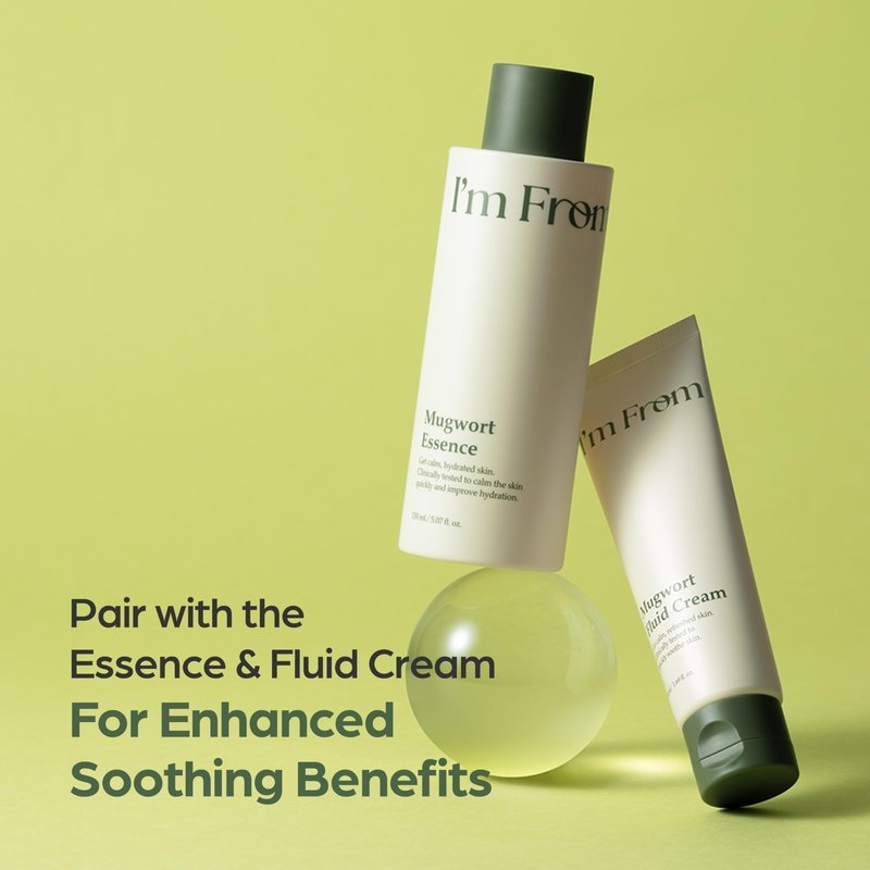 I’m From Mugwort Essence, Deep Calming Essence for Sensitive Skin, Hydrating & Skin Balancing, Vegan Korean Skin Care 5.07fl.oz