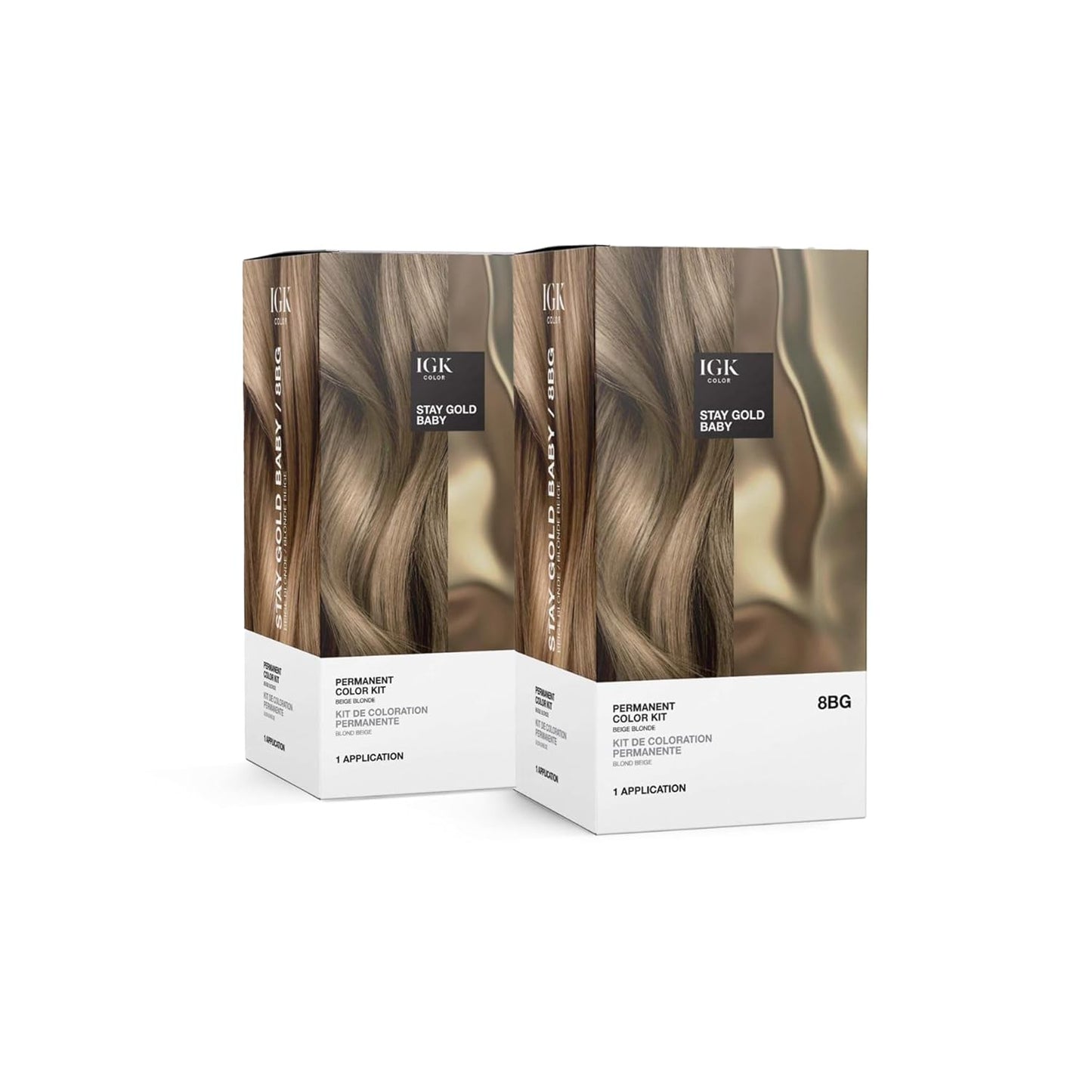 IGK Permanent Hair Dye Color Kit | 7 N Latte - Dark Natural Brown | 100% Gray Color Coverage + Strengthen + Shine | Ammonia Free