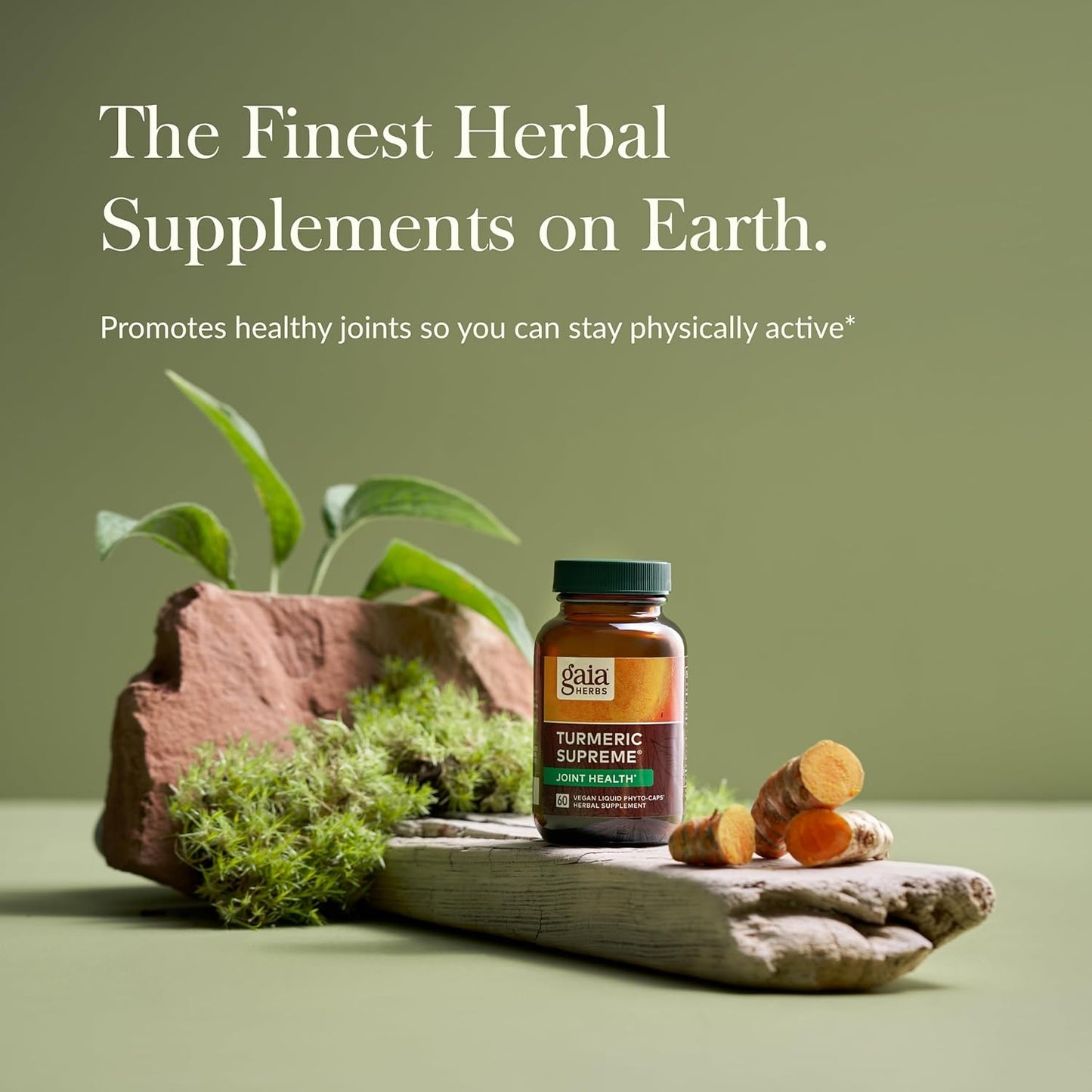 Gaia Herbs Turmeric Supreme Joint Health - Joint Support Supplement - with Quercetin, Black Pepper, Boswellia, Ginger Root, Curcuminoids, & More - 60 Liquid Phyto-Capsules (15-Day Supply)