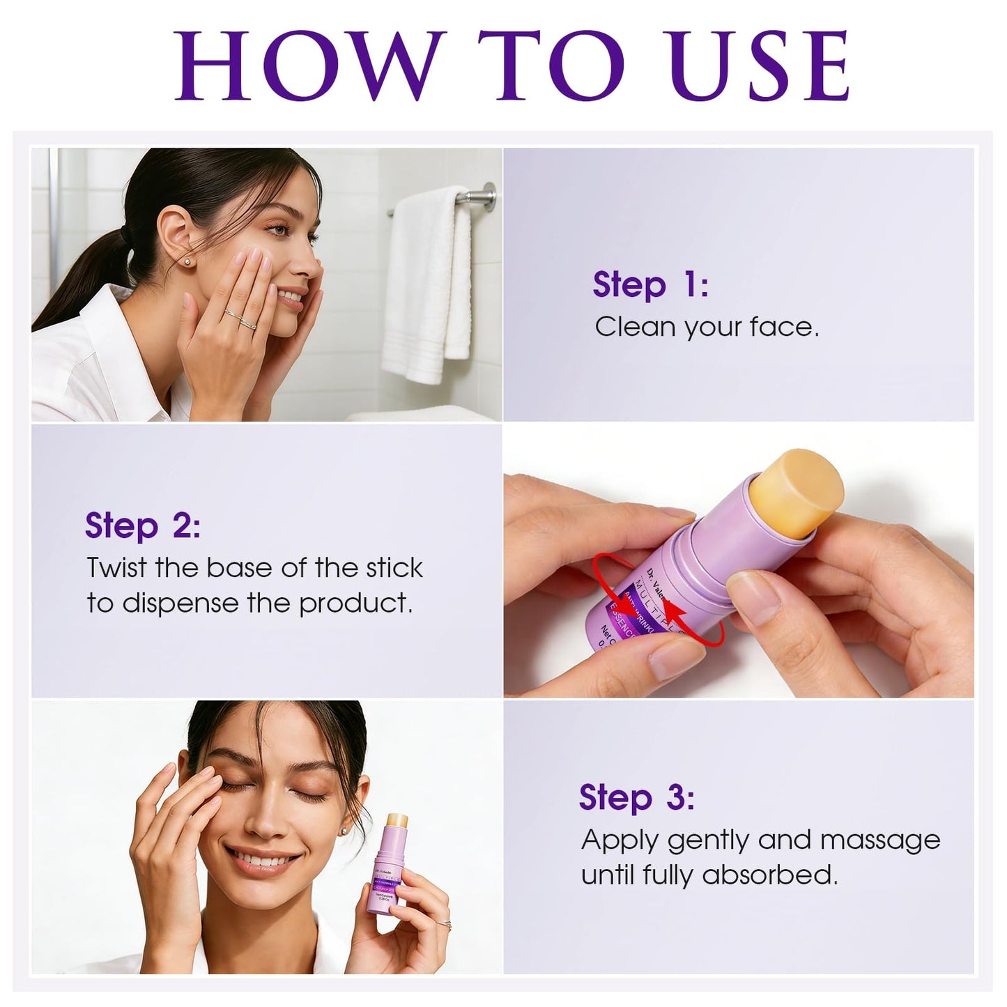 Eye Balm Stick for Anti-Wrinkle & Tightening with Hexapeptide, Hyaluronic Acid, Collagen & Vitamin E – Nourishing & Hydrating Balm for Fine Lines, Dryness, and Smooth Under-Eye Skin – For Daily Use