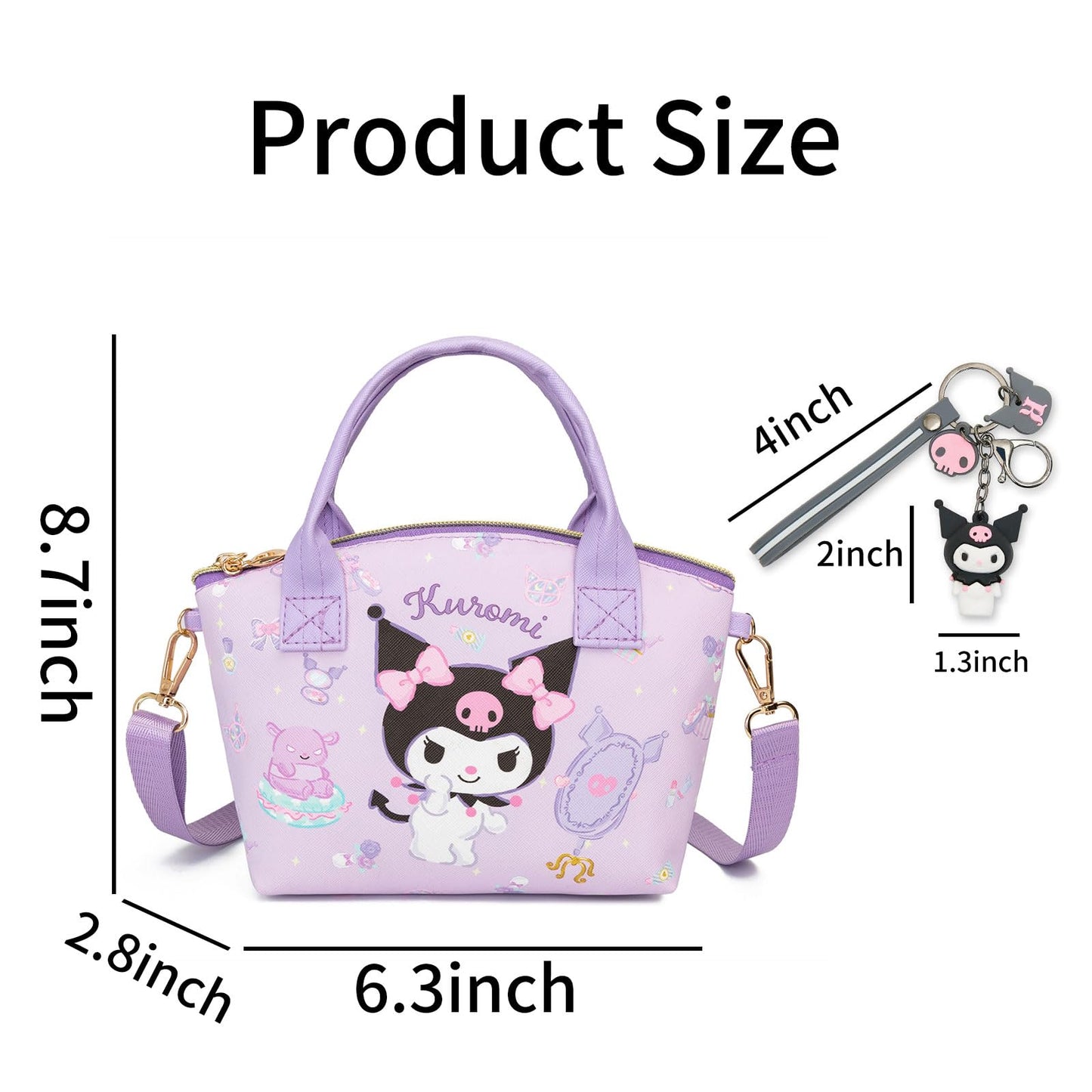 TradWloth Cute Mini Purse Crossbody, Soft PU Leather Messenger Shoulder Bag Cartoon Handbag, 2Pcs