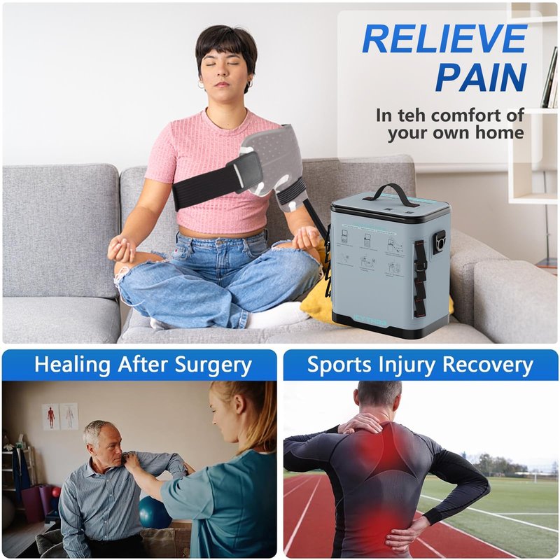 ICYTHRP Cold Therapy Machine with Programmable Timer, FSA Eligible HSA, Portable Ice Machine for Shoulder After Surgery, Shoulder Replacement Recovery System with Specific Shoulder Pad