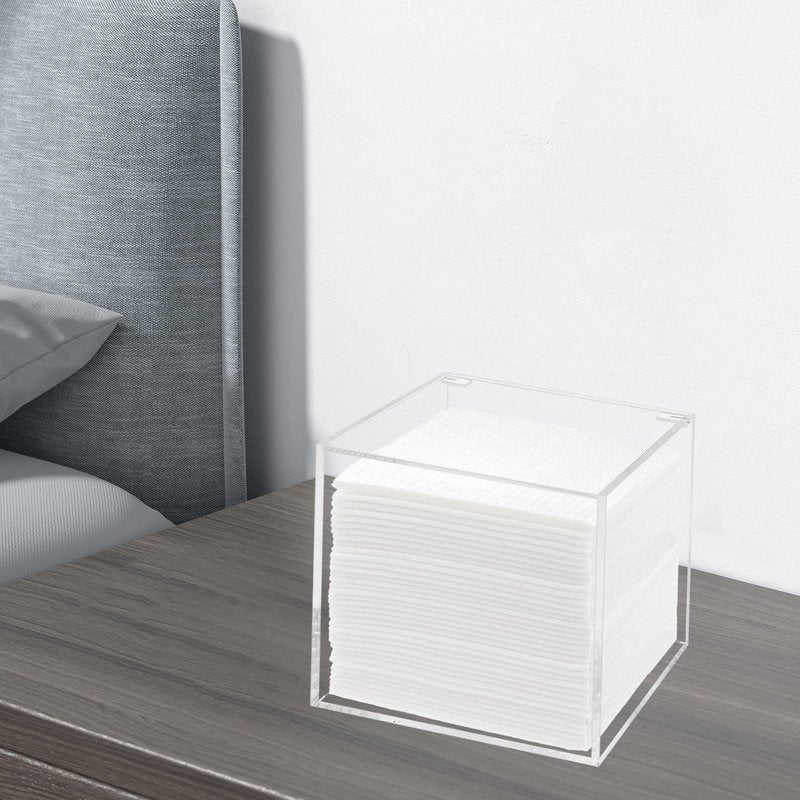 DELIPPLY Face Towel Disposable Holder Container Acrylic Facial Towels Box, Clear
