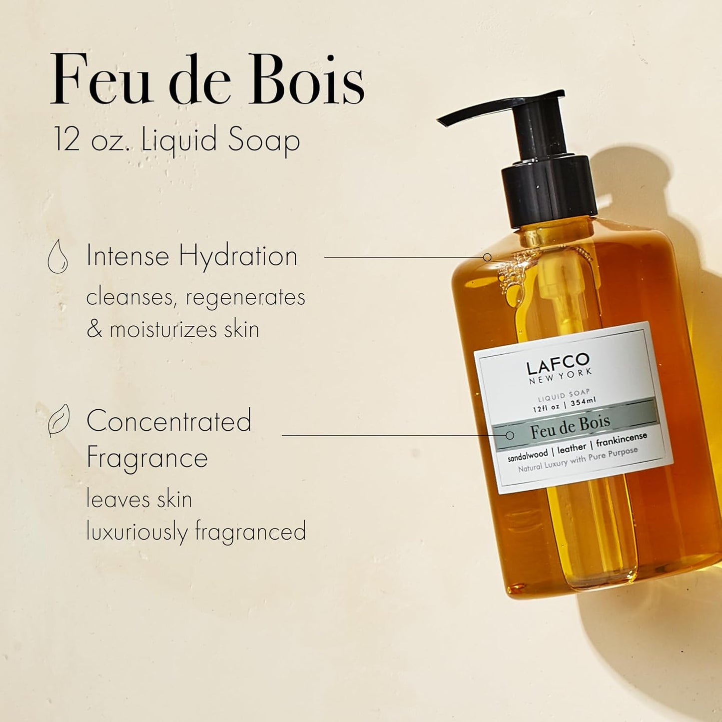 LAFCO New York Liquid Soap, Marine - 12 oz - Regenerates, Protects & Moisturizes - All Skin Types - Hypoallergenic, Synthetic Free & Cruelty Free - Made in Italy