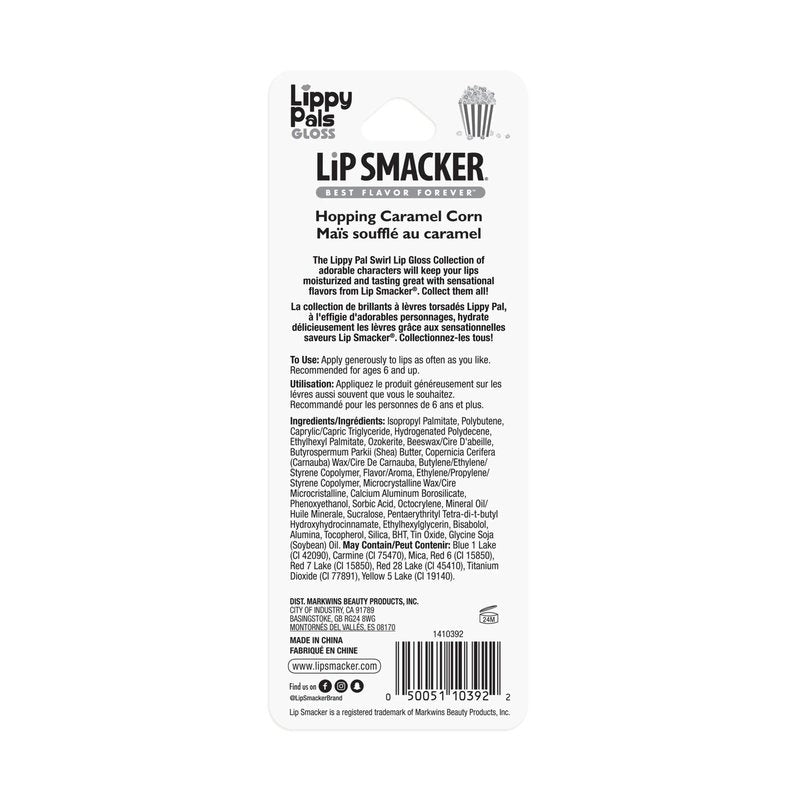 Lip Smacker Lippy pal swirl lip gloss, Bunny - Hopping Caramel Corn, 0.14 Ounce (Pack of 2)