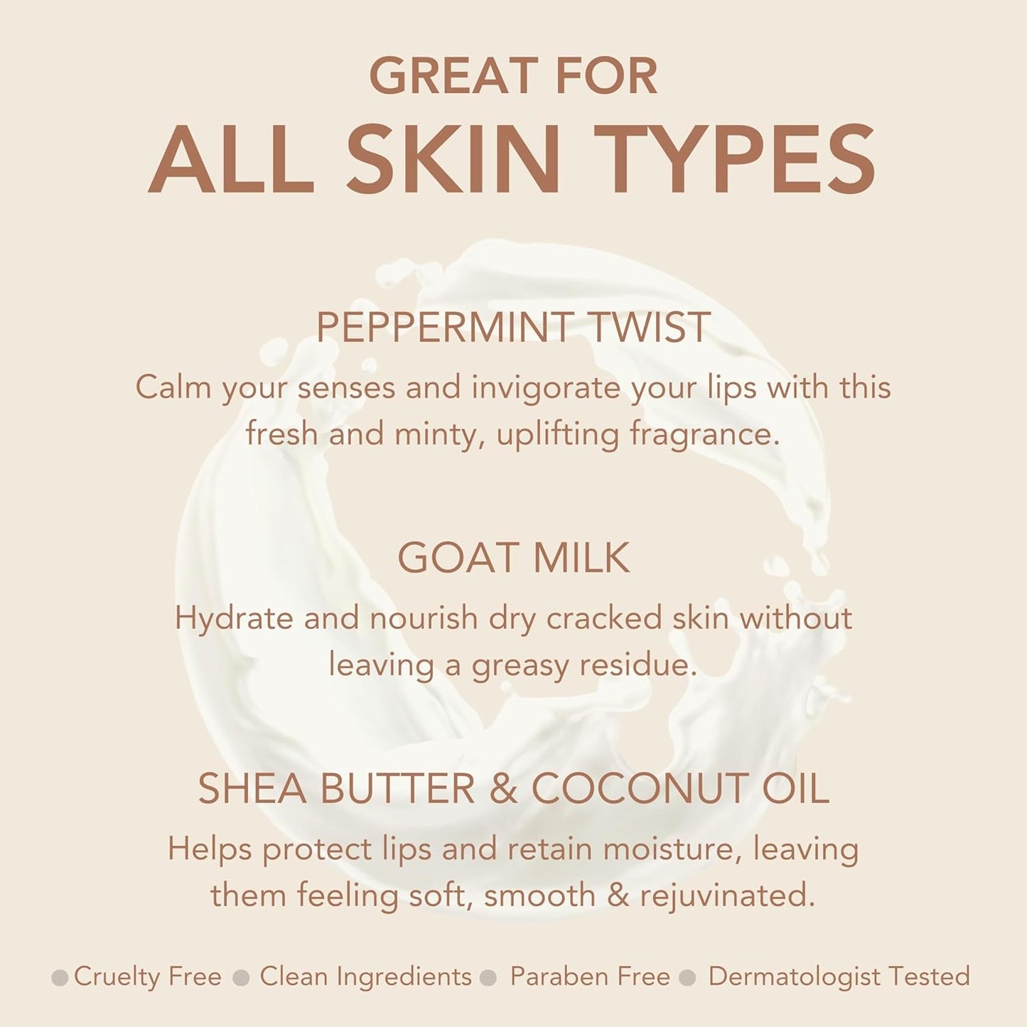Dionis - Goat Milk Skincare Scented Lip Balm, Set of 6 (0.28 oz), Moisturize Dry and Chapped Lips, Cruelty-free and Paraben-free (Vanilla Bean)