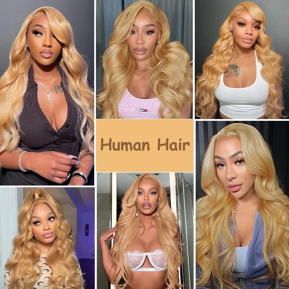 27 Blonde Body Wave Bundles Honey Blonde Bundles 28 28 Inch Brazilian Virgin Same Length 2 Bundles Blonde Bundles Human Hair 27 Bundles Hair Extensions for Women No Tangle