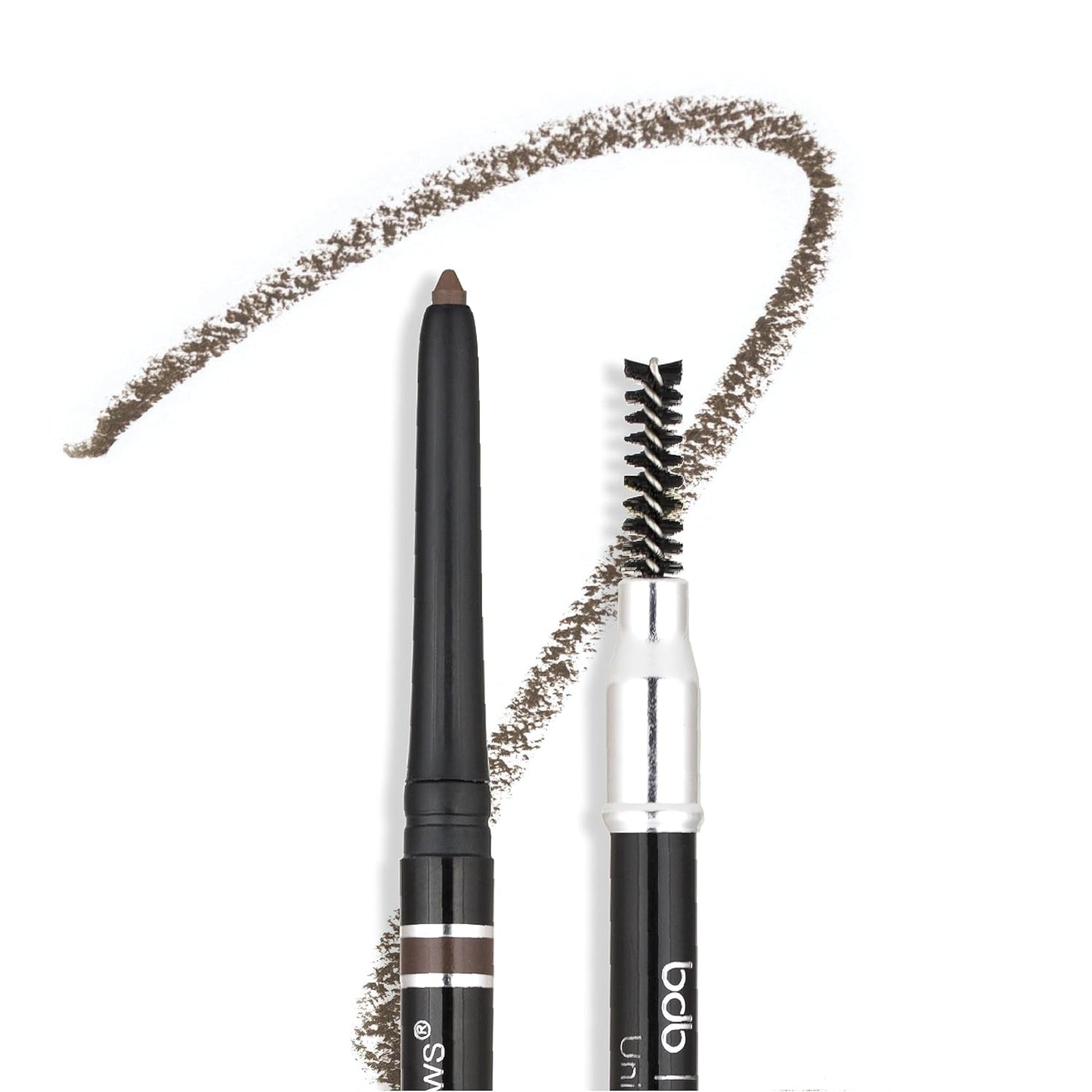 bdb Universal Eyebrow Pencil - Precision Tip & Spoolie, Waterproof, Define Shape & Fill Brows, 3-Pack