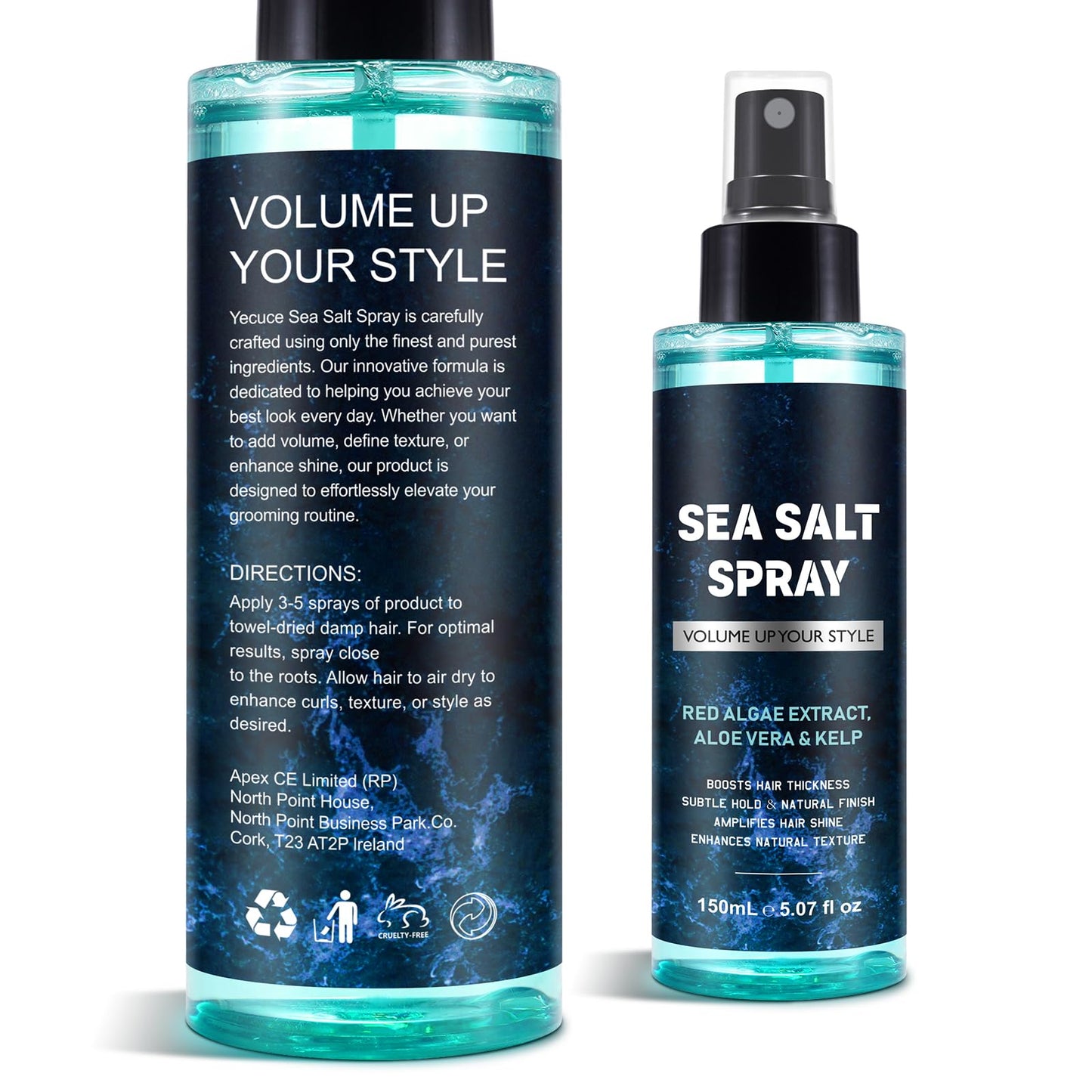 Generic Sea Salt Spray for Hair Men and Women, Surf Spray to Add Volume and Texture Sea Salt Spray for Men Beach Hair Spray - 5.07 Fl oz, Black