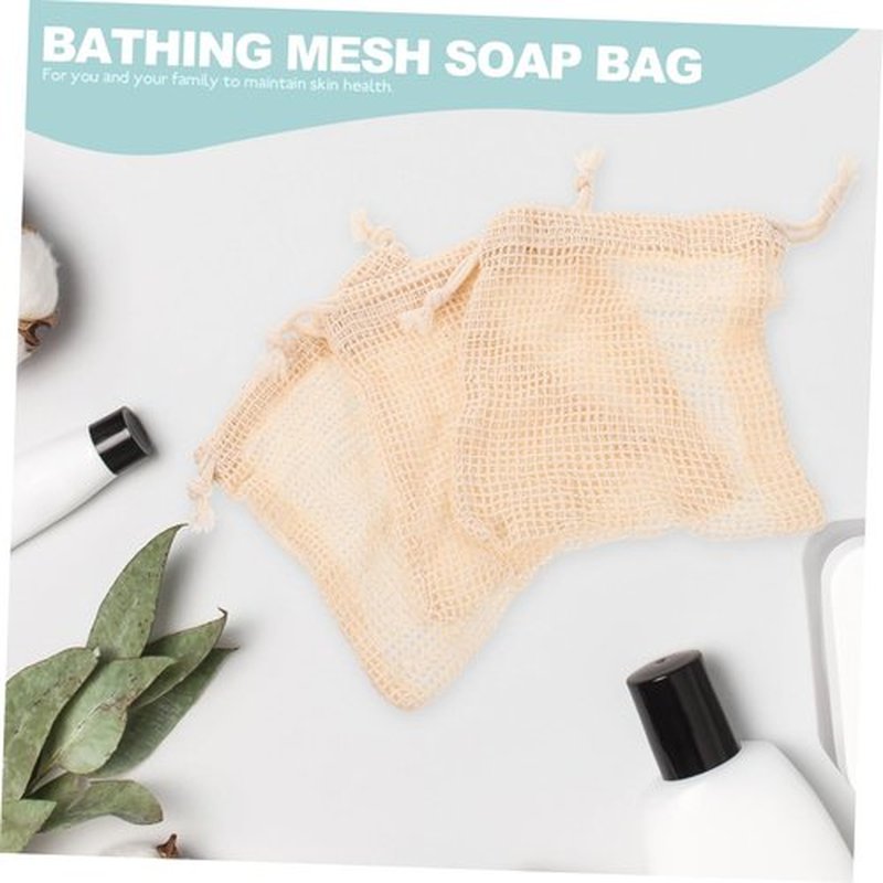 Beavorty 16 Pcs Soap Storage Bathing Soap Bags Soap Linen Soap Exfoliating Soap Bar Soap Pouches Making Meshes Foaming Saver Bags Cotton Linen Cleansing Grid