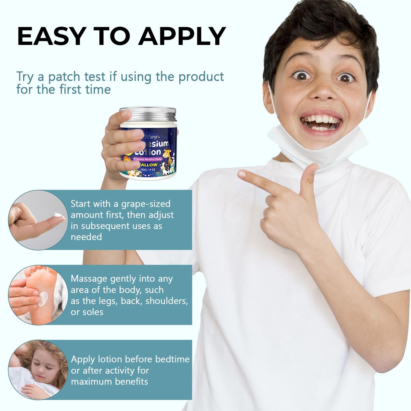 Magnesium Lotion for Kids – Juniors Bedtime Lotion for Sleep & Growing Pain Relief, Coconut Scented Magnesium Chloride Kids Lotion with No Melatonin Tallow-Based Formula for the Whole Family Routine