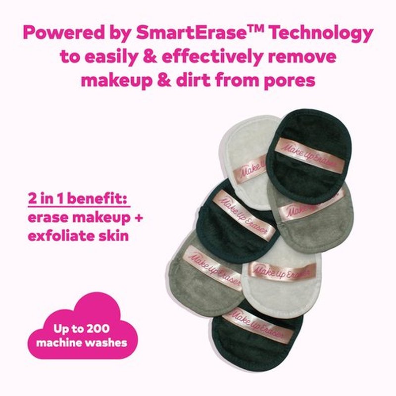 The Original MakeUp Eraser, 7-Day Set, Erase All Makeup with Just Water, Including Waterproof Mascara, Eyeliner, Foundation, Lipstick, Sunscreen, and More! Eat Your Greens Neutrals, 7ct.