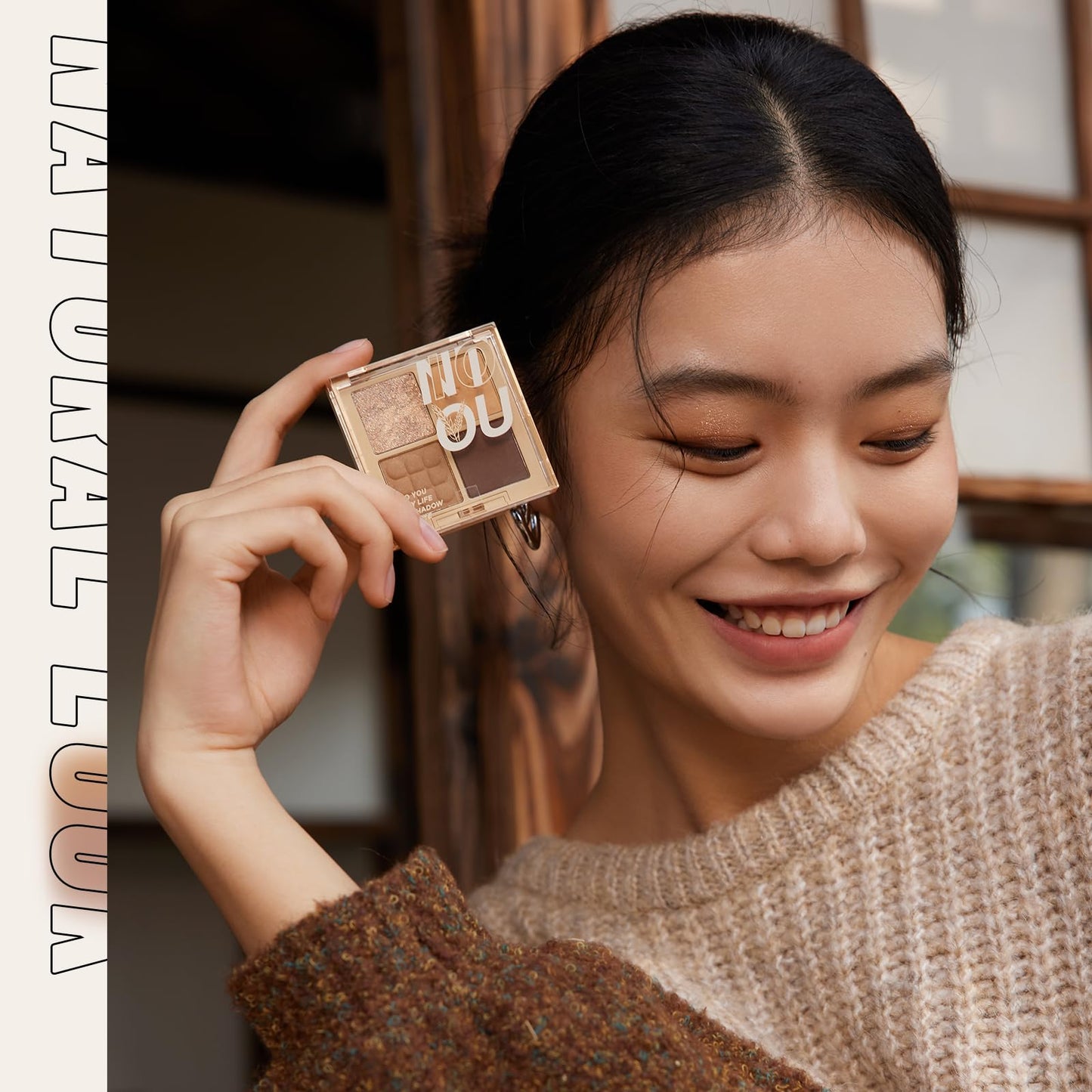 INTO YOU Nude Eyeshadow Palette, 4 Colors Matte, Shimmer and Glitter Eye Shadow Palletes, Warm Neutral Naked Pigments, Long Lasting Professional Beauty Makeup Eyeshadow