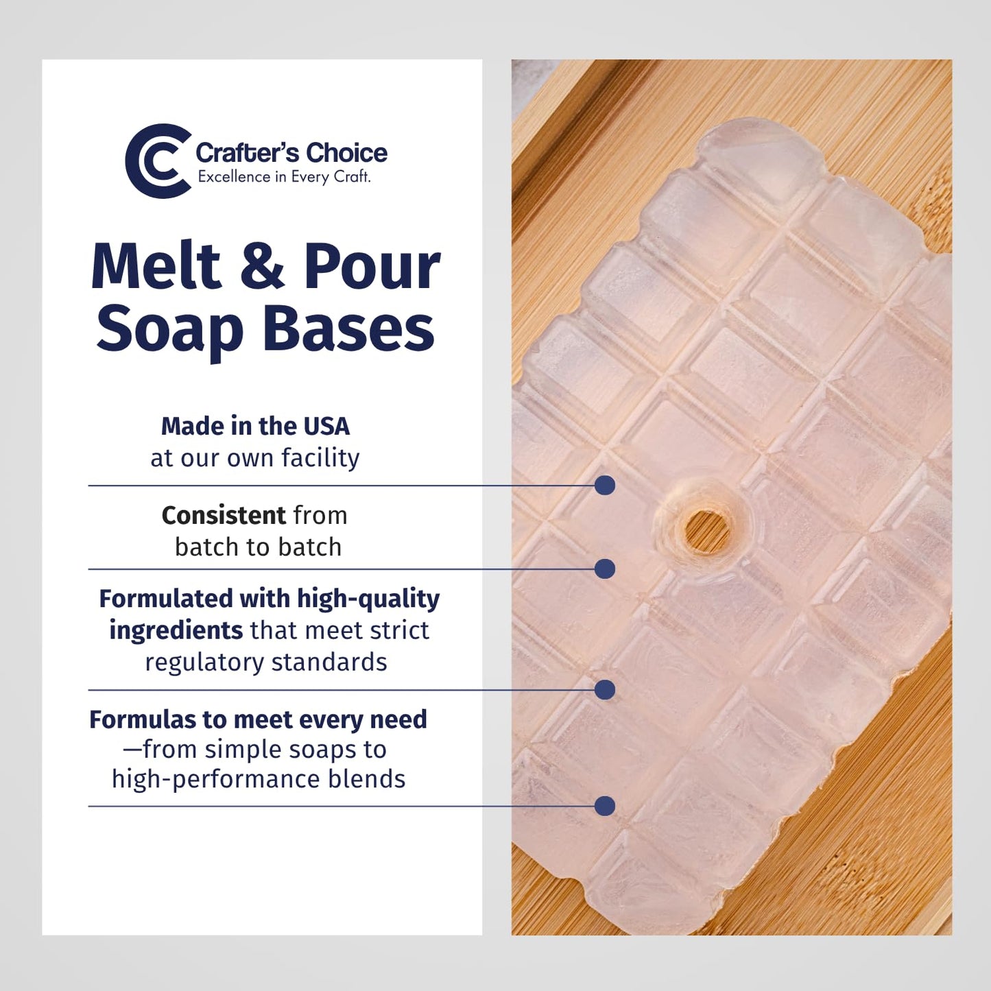 Crafter's Choice Premium Glycerin Melt and Pour Soap Base for Soap Making and DIY Crafting Projects, 2LB Block (Shea Butter)