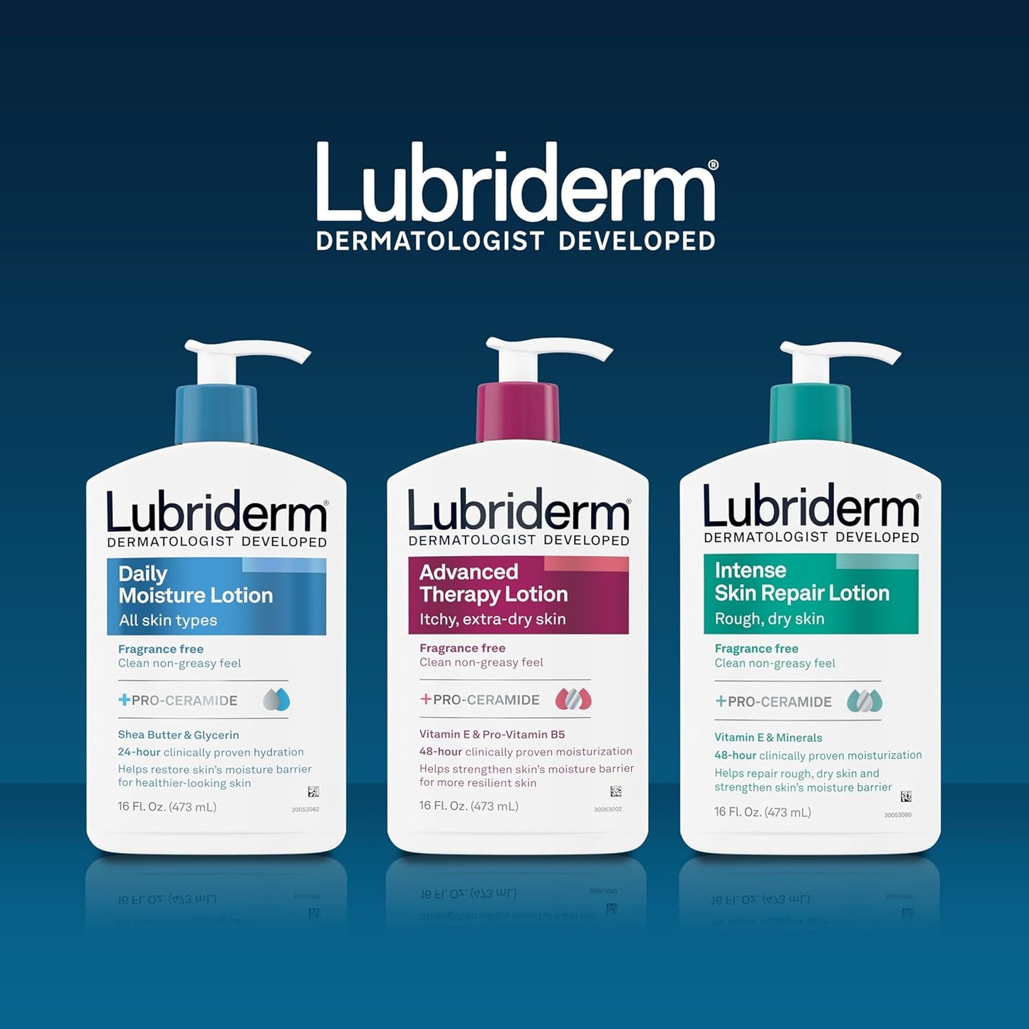 Lubriderm Advanced Therapy Fragrance-Free Moisturizing Cream with Vitamin E and Pro-Vitamin B5, Intense Hydration for Extra Dry Skin, Non-Greasy Formula, 16 fl. oz