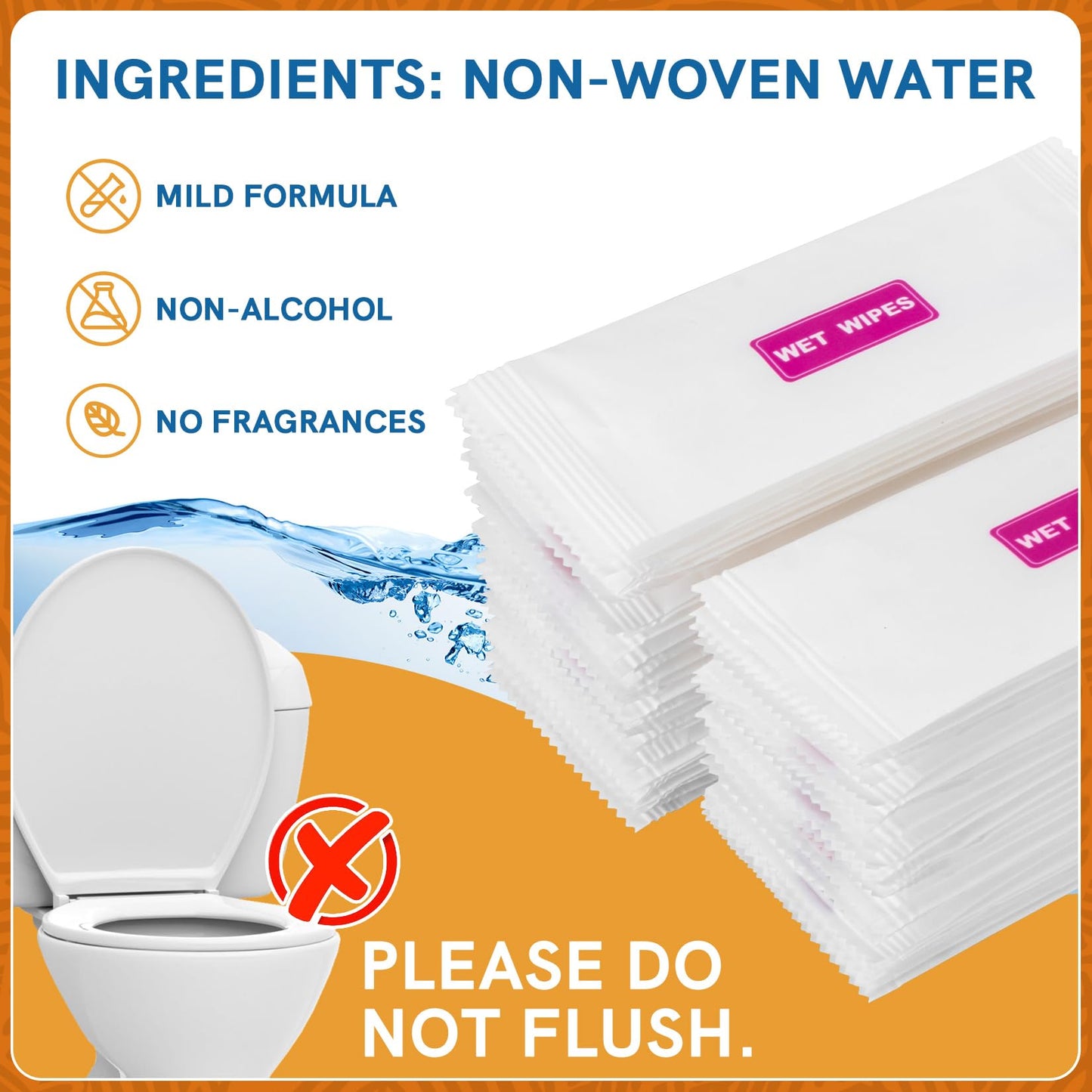 MAQIHAN 42PCS Wet Wipes Individually Wrapped - Travel Size Wipes