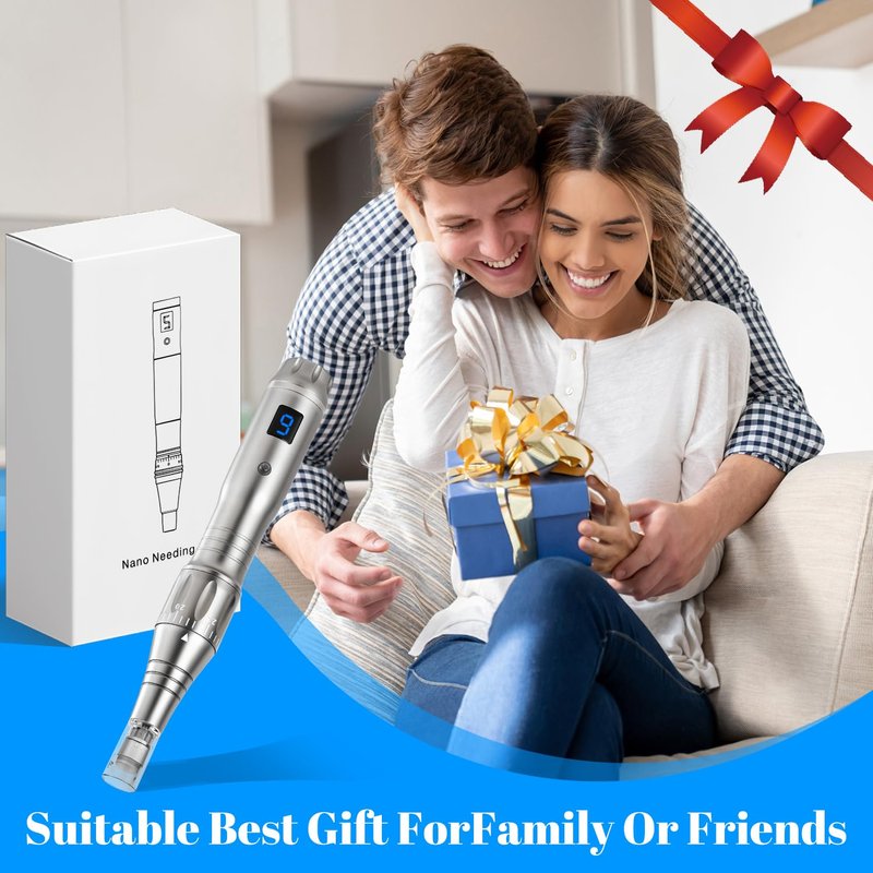 0.25mm Derma Roller Pen for Women Men, Microneedling Roller Pen for for Skin Tools At Home