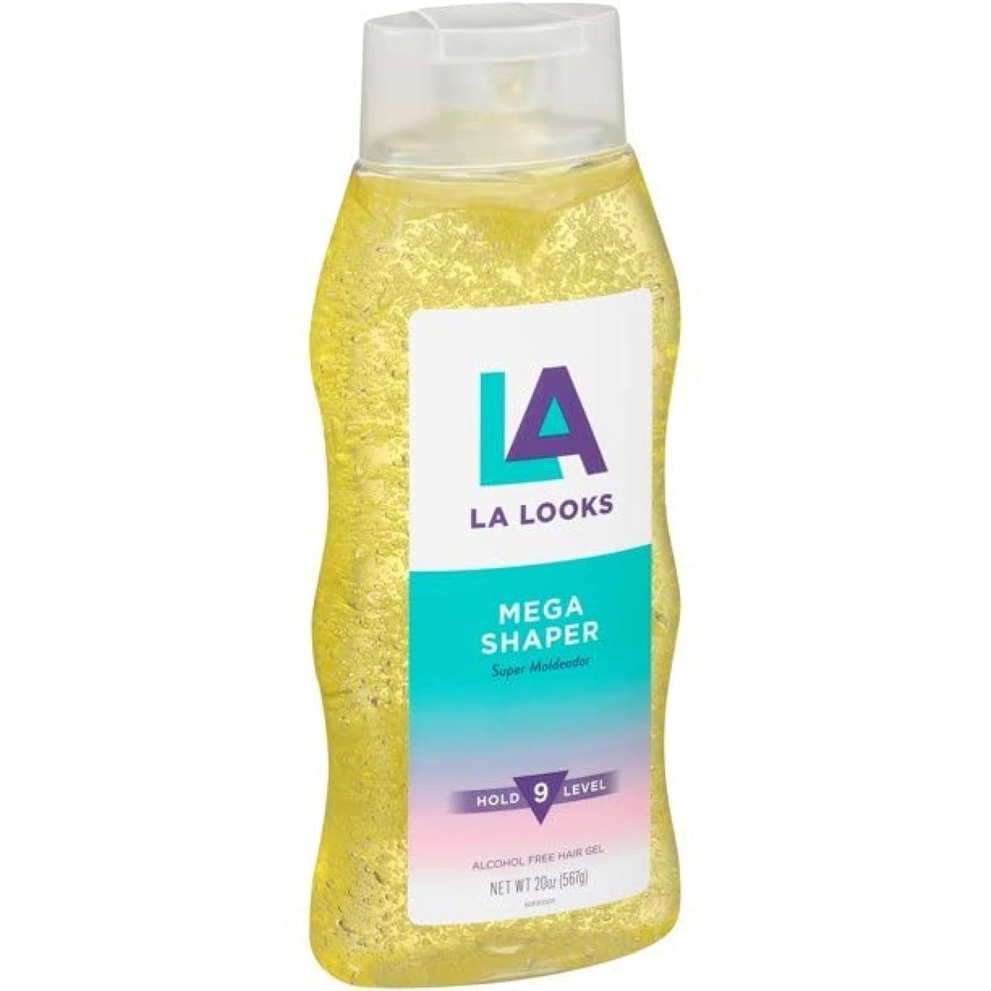 La Looks Gel #9 Mega Mega 20 Ounce (Yellow) (591ml) (6 Pack)