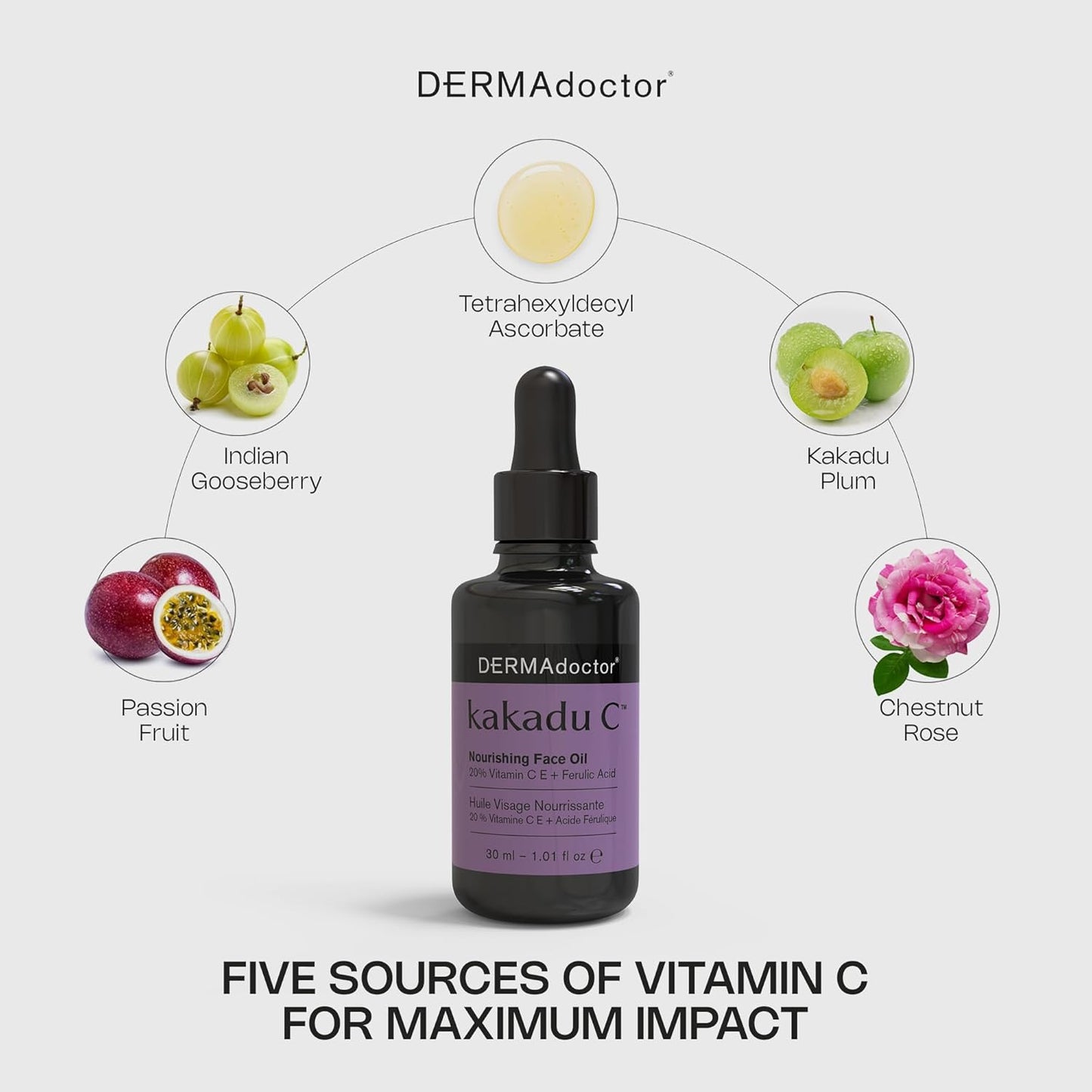 DERMAdoctor Vitamin C Facial Cleanser, Daily Face Wash, Toner, Makeup Remover | High-Potency Vitamin C from Kakadu Plum, Facial cleanser, Face Scrub, Cleanse Pores, Removes oil, Sunscreen, Pollutants