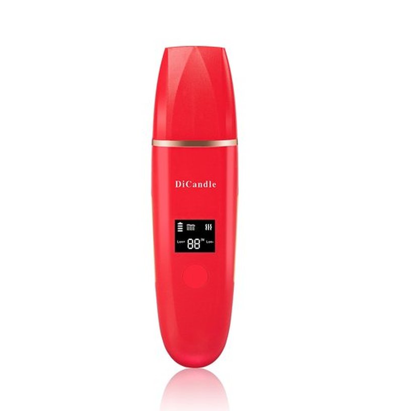 Skin Scrubber Facial Scrubber Blackhead Remover Cleaner Skin Spatula Skin Scraper (Camellia red)