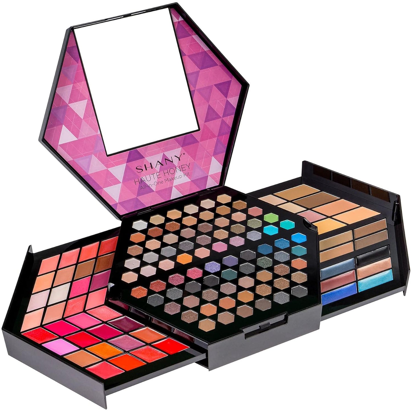 SHANY All About That Face Makeup Kit - All in one Beginner Makeup Set - Eye Shadows, Lip Colors, Face Makeup, Cosmetics applicators & More.