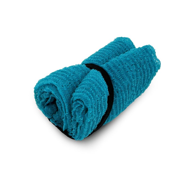 Lunatec® Self-Cleaning Washcloth. A Camping & Travel Essential. Quick Drying, Light Exfoliator, Odor-Free & Lathers Great. (Blue 2pack)