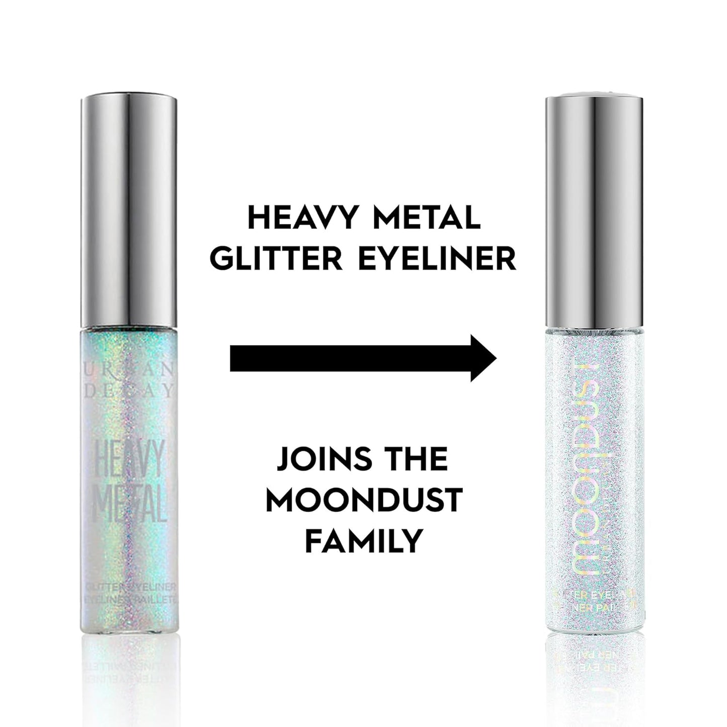 Urban Decay Moondust Liquid Glitter Eyeliner – Longwear Sparkle Liner & Eyeshadow Topper - Quick-Drying, Water-Based Formula – Buildable Shimmer Shades - Vegan Formula