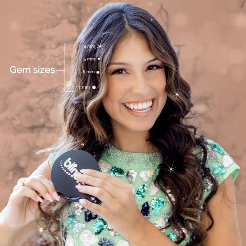 blinger Crystal Refill Pack | 5 Discs - 75 Precision-Cut Glass Crystals | Styling Tool not included | White Opal 5 mm
