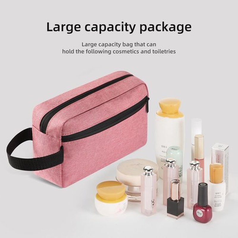 Icramsy Travel Toiletry bag Toiletry bag for women men Hanging toiletry bag Cosmetic bag Travel accessories Gift for Women Men (Dusky pink)