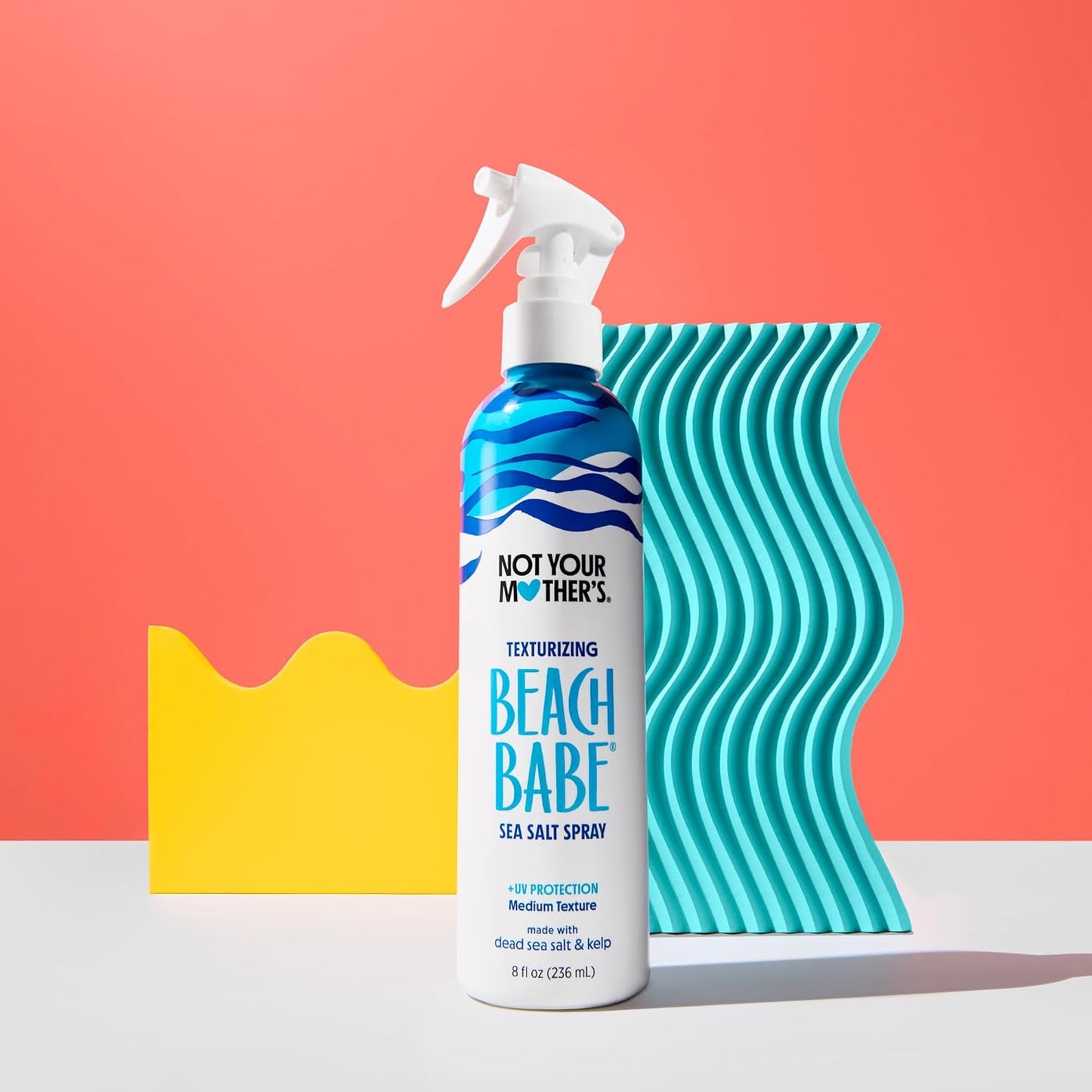 Not Your Mother's Beach Babe Sea Salt Spray - For Tousled Hair Texture with Matte Finish (8 fl oz, 3-Pack)