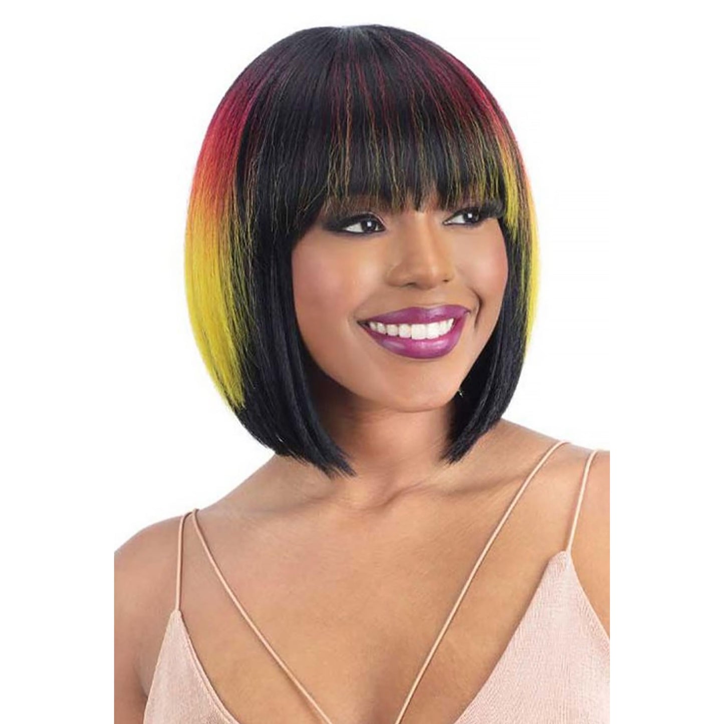 Free Tress Shake N Go Legacy Human Hair Blend Wig Victoria (HI-RED)