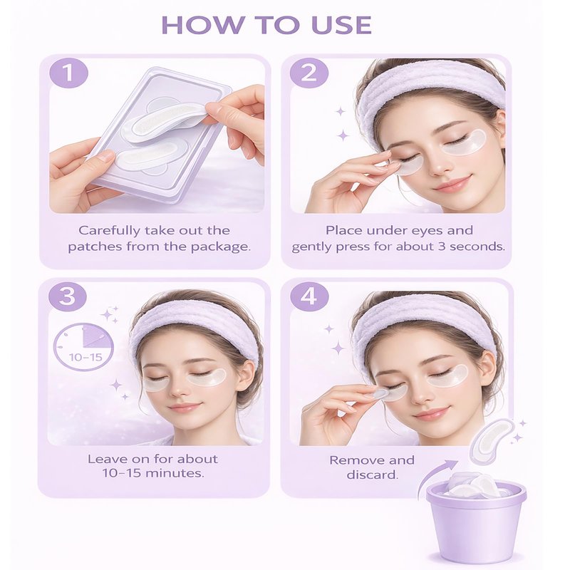 TAWODIUM Novelia Micro Eye Patches, Microglow Undereye Patches, Hyaluronic Acid Serum Infused Eye Masks, Reduce Puffy and Dark Circles, Firming Smile Line, Hydrating & Smoothing Skin (6Pairs) (1 Box)