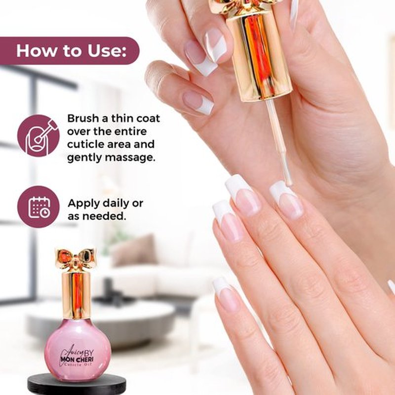 Juicy By Mon Cheri Cuticle Oil Nail (Allure (Pheromone)) Attraction Scent Moisturizing, Hydrating Repairs dry cracked nails and cuticles 10ml