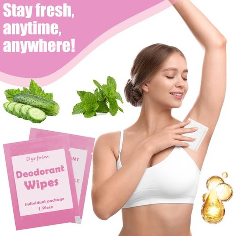 Dyrfolm 200 Pcs Underarm Deodorant Wipes,Travel Deodorant Wipes,Individually Wrapped Antiperspirant Wipes,Sweat Body Wipes for Women Men Adults Sports Travel Essentials (Pink, 1 Count (Pack of 1))