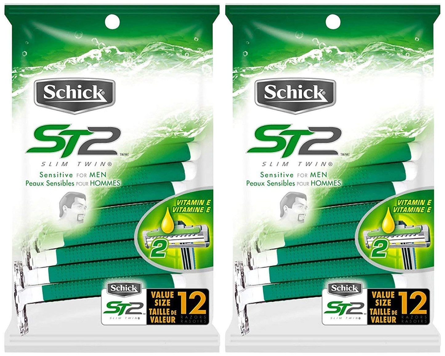 Schick ST2 for Men Sensitive Skin Disposable Razor - 12 ct - 3 pk