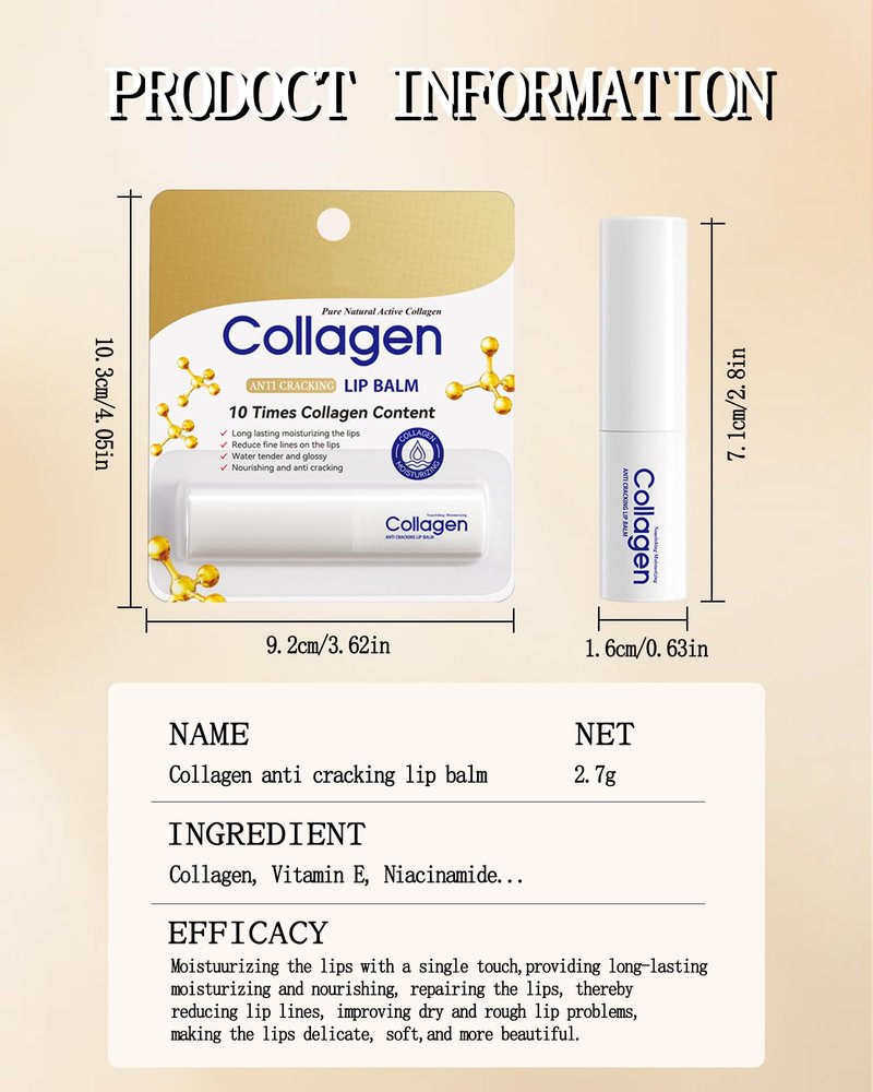 Collagen Lip Balm Set, 5Pcs Moisturizing Hydrating Lip Balm, Dry Lips Care Lip Moisturizer, Nourishing Vegan Lip Primer for Lipstick, Lightweight & Non-Sticky,Thanksgiving Lip Care Gift Kit for Women