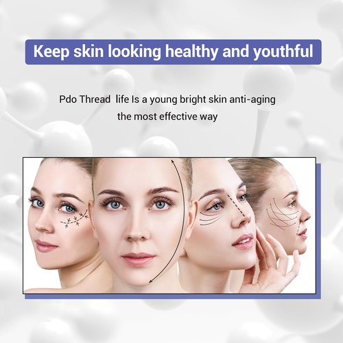 SOZOOM Pdo Threads for Eyes Lift, PDO Thread Eyes Fine Lines Under the Eyes Restore Skin's Firmness & Elasticity (20pcs-30G-38mm)