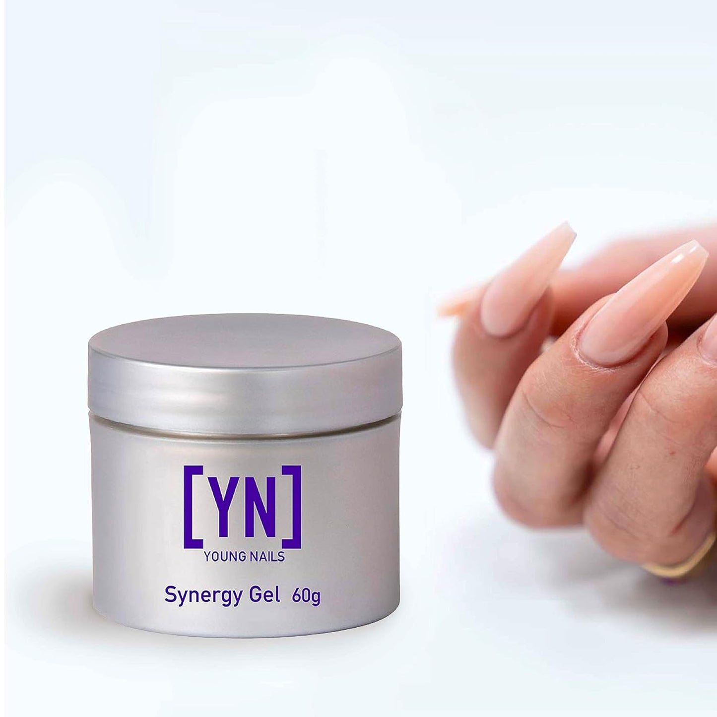 Young Nails Synergy Gel System, Building Gel - Hard Builder Gel, Superior Adhesion & Strength, Structured Nail Gel Builder - Build Gel, Clear, 15g