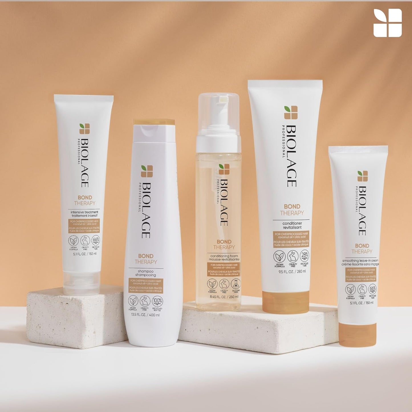 Biolage Bond Therapy Conditioning Foam - Builds Bonds & Reduces Breakage, Paraben & Sulfate-Free, Salon Professional Conditioner