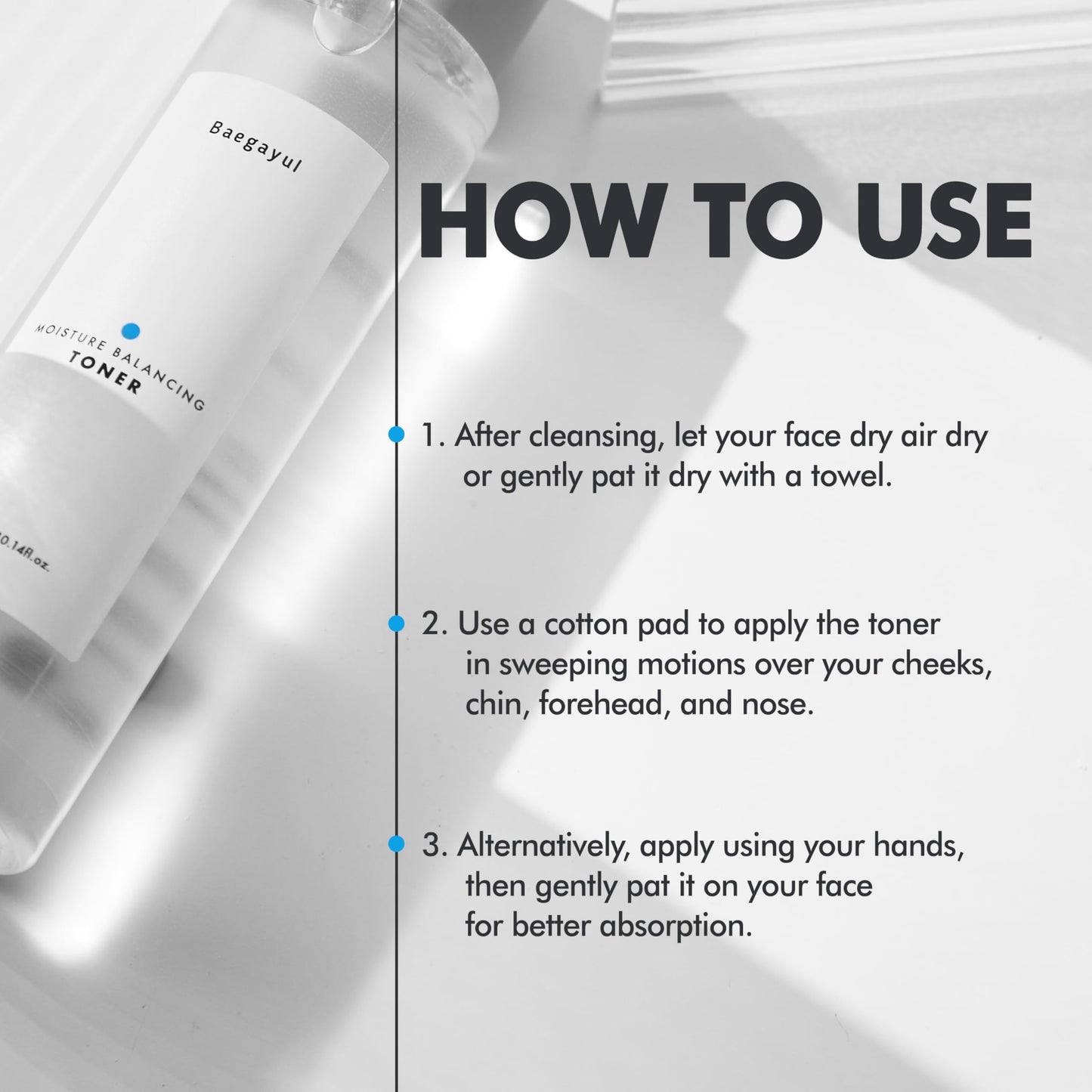 Moisture Balancing Face Toner – Hydrating Korean Toner for Sensitive Skin with Low pH, CICA & Ceramide, PHA and Job’s Tears Extract, Plumping & Calming K-Beauty Skincare (10.14 fl oz)