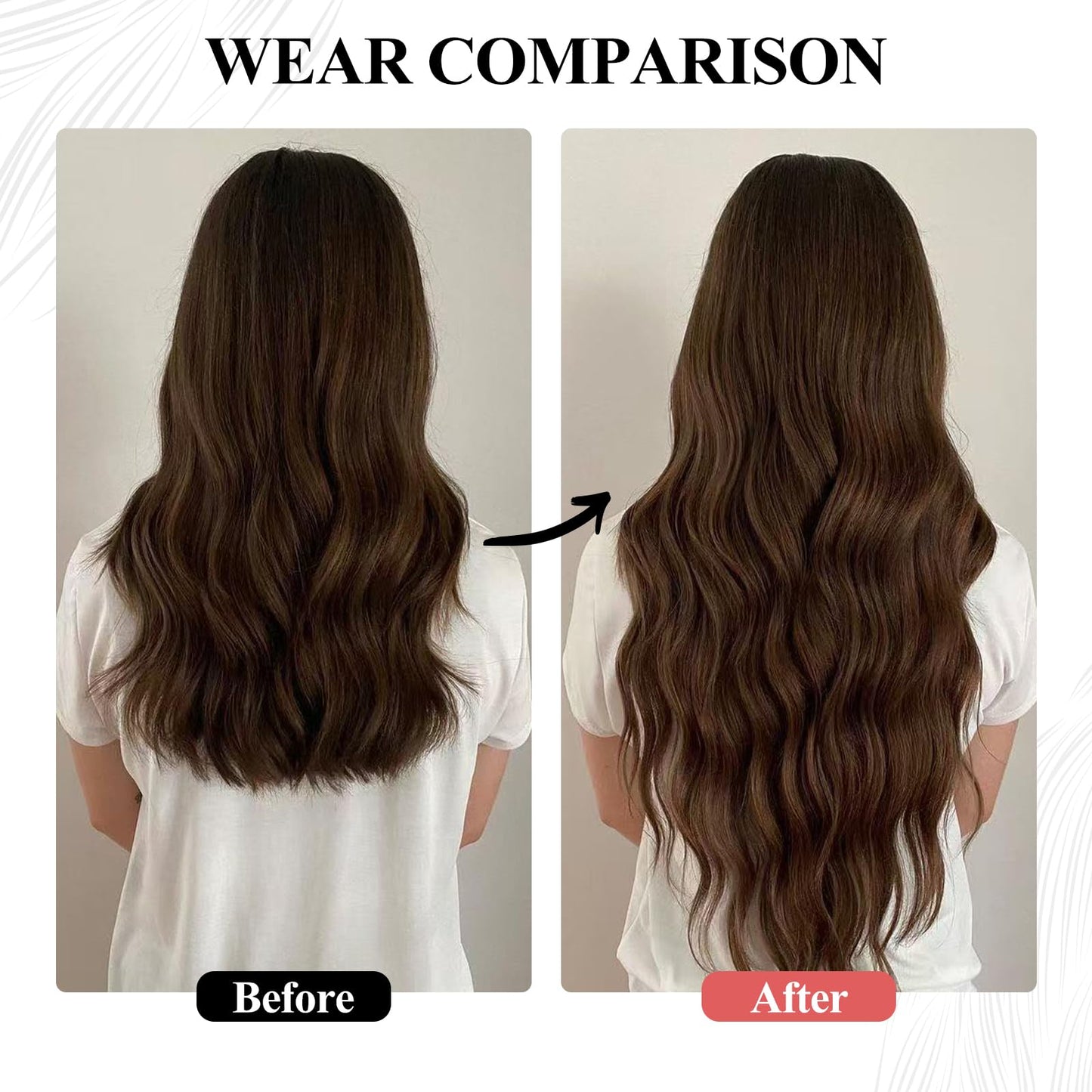 Clip in Hair Extensions Real Human Hair Clip ins Human Hair Extensions for Women Invisible Natural Straight Seamless Clip on Hair Extensions 8pcs Double Weft 90g (#4 Medium Brown, 24 Inch)