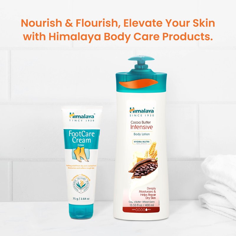 Himalaya Herbal Healthcare Cocoa Butter Intensive Body Lotion, Daily Ultra Moisturizer for Dry Skin, 13.53 oz, 2 Pack