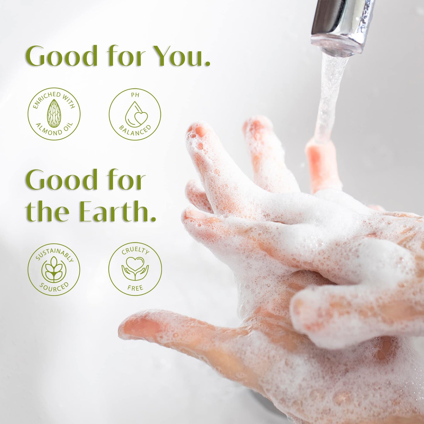 Provence Sante Natural Liquid Soap - Moisturizing Almond Oil Hand Soap with Light Citrus Bergamot Scent - Elegant Pump Dispenser for Kitchen & Bath (16.9 oz)