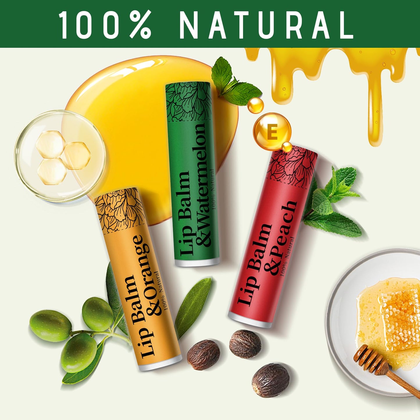 RBUGR 84 Pack of Lip Balm, 12 Flavored Lip Balms Natural Organic Vitamin E Lip Balm Pack for Dry Cracked Lips, Moisturising Lip Balm Bulk Gifts Stocking Stuffers Party Favors(4.2g/0.15oz)
