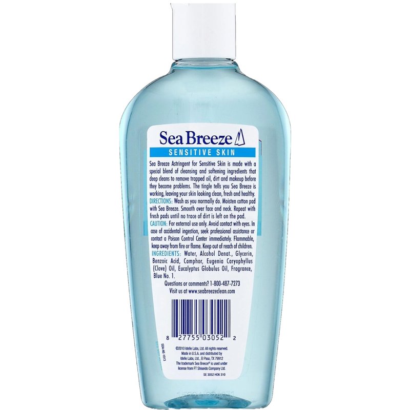 Sea Breeze Sensitive Skin Astringent 10 oz (Pack of 3)