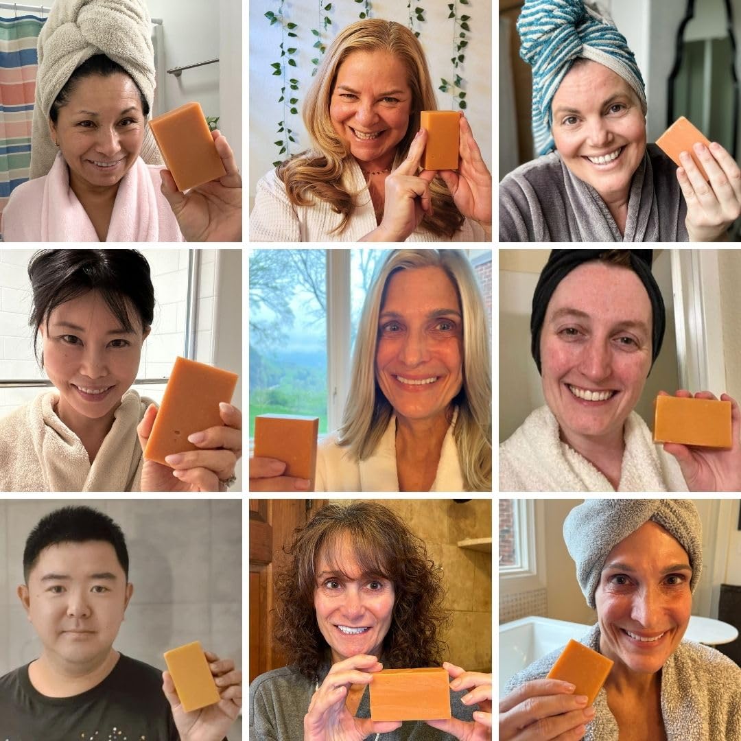 Mirai Clinical - 100g Persimmon Soap Bar for Body - Persimmon Soap with Nonenal Odor Control - Japanese Persimmon Extract Soap - Green Tea Extract Deodorant Soap Bar for Men & Women