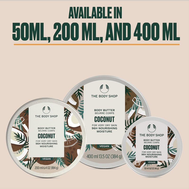 The Body Shop Coconut Body Butter – Nourishing & Moisturizing Skincare for Very Dry Skin – Vegan – 13.5 oz
