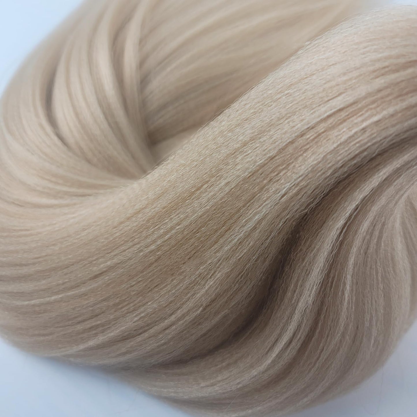 Ash Blonde Braiding Hair Pre Stretched Knotless Braiding Hair Synthetic Fake Hair Extension for Braiding (Pack of 6)