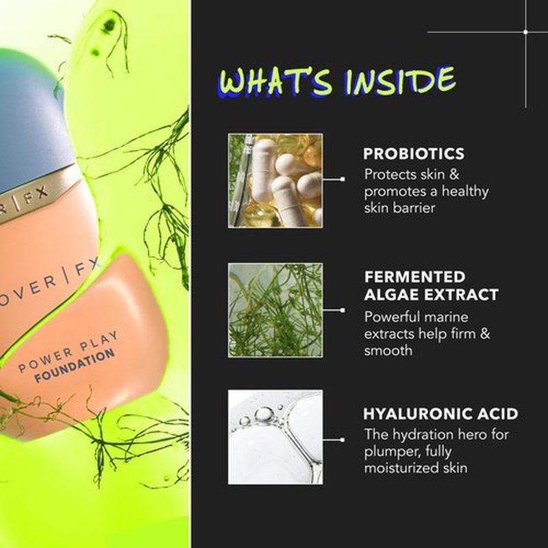 COVER FX Power Play Foundation - Shade L2 - Buildable Full Coverage - Waterproof Sweat-Proof Transfer-Proof - Natural Matte Finish - All Skin Types