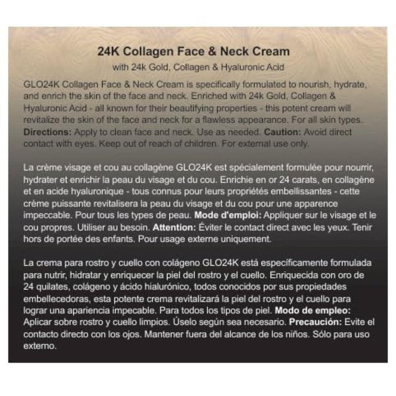 GLO24K Cream with 24k Gold, Retinol, Vitamins, and Hyaluronic Acid. Optimally Hydrate your Skin while you sleep. (Cherry Collagen Cream) (2 Pack)